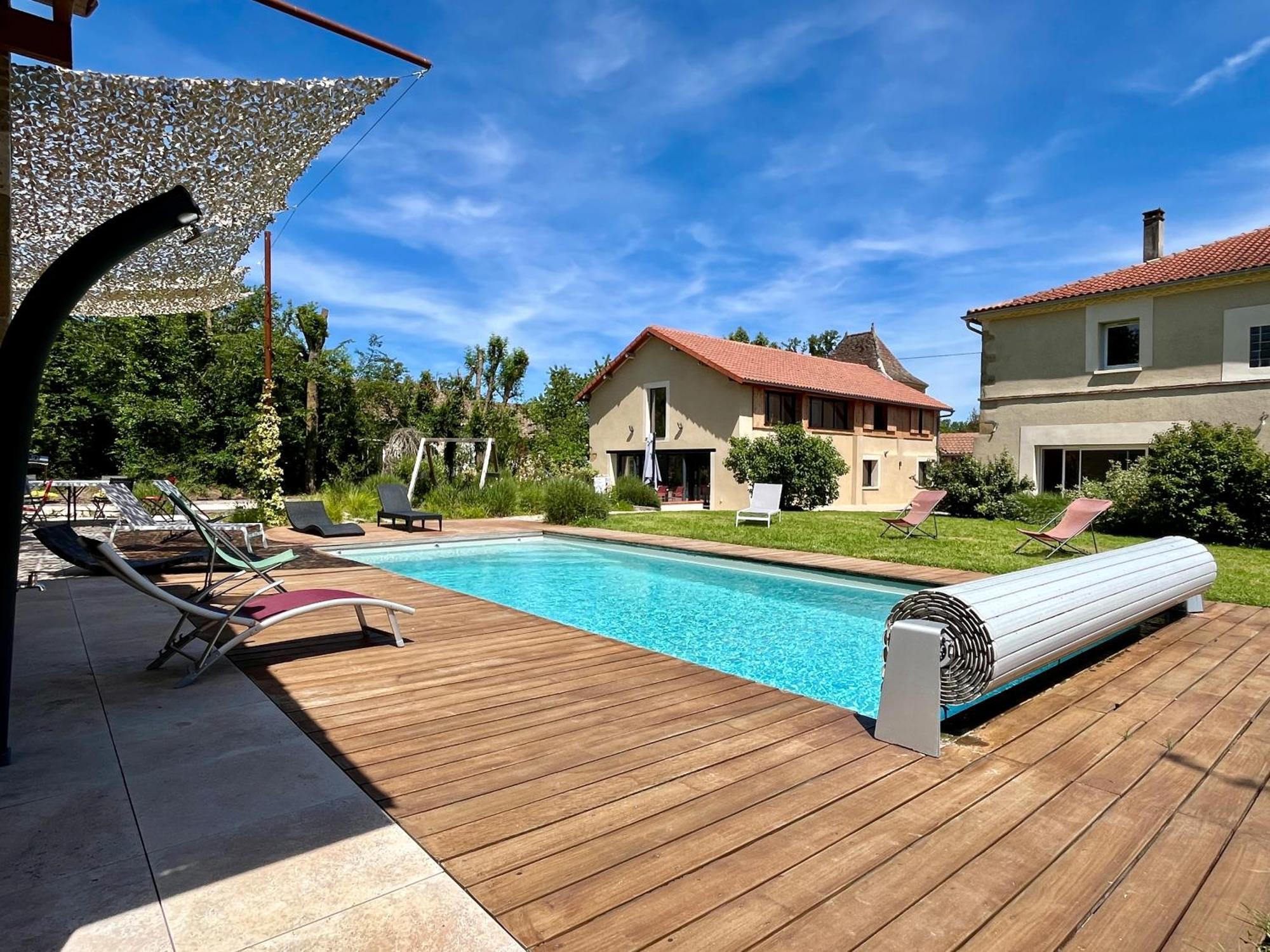Gite Campagne Famille 15 Pers Piscine Chauffee Jeux Enfants Petanque Saint-Sauvy Buitenkant foto